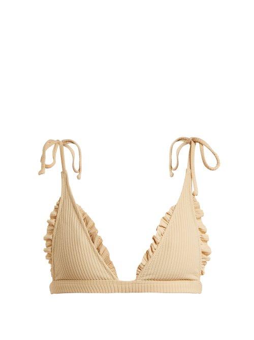 Matchesfashion.com Made By Dawn - Traveler Triangle Bikini Top - Womens - Brown