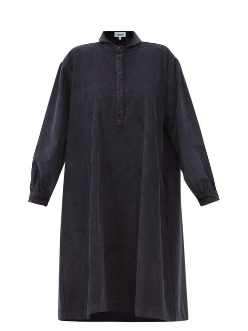 Cawley Studio - Josephine Cotton-corduroy Dress - Womens - Navy