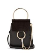Chloé Faye Mini Suede And Leather Cross-body Bag