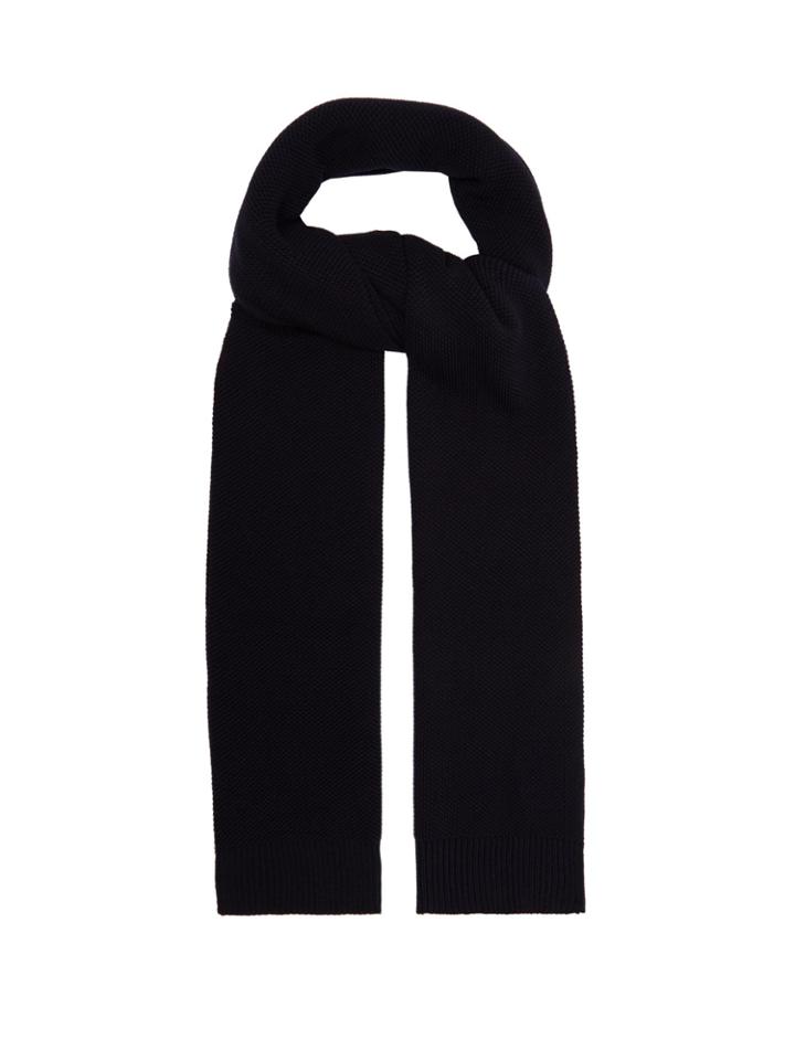 De Bonne Facture Piqu-knit Wool Scarf
