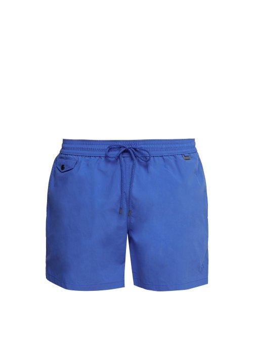 Matchesfashion.com Polo Ralph Lauren - Explorer Fit Logo Embroidered Swim Shorts - Mens - Mid Blue
