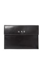 Matchesfashion.com Alexander Mcqueen - Skull Envelope Leather Clutch Bag - Womens - Black