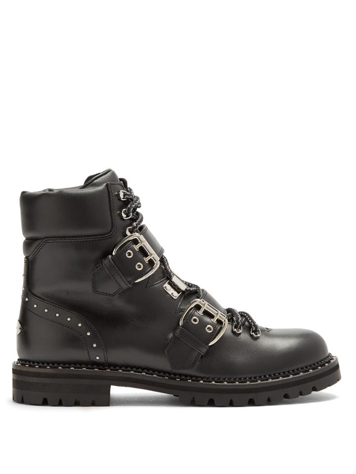 Jimmy Choo Breeze Stud-embellished Leather Ankle Boots