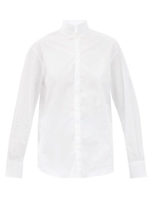 Matchesfashion.com Bourrienne Paris X - Vii Amazone Stand-collar Cotton Shirt - Womens - White