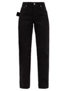 Matchesfashion.com Bottega Veneta - High-rise Slouchy-fit Straight-leg Jeans - Womens - Black
