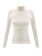Hanro - Roll-neck Silk-blend Top - Womens - Cream