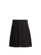 Matchesfashion.com Redvalentino - Top Stitch Mini Skirt - Womens - Black