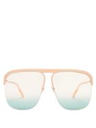 Matchesfashion.com Givenchy - Aviator Gradient-lens Acetate Sunglasses - Womens - Beige