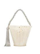 Matchesfashion.com Montunas - Trellis Lirio Pearlescent Acetate Bucket Bag - Womens - White Multi
