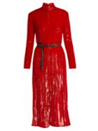 Nina Ricci Roll-neck Long-sleeved Velvet Dress