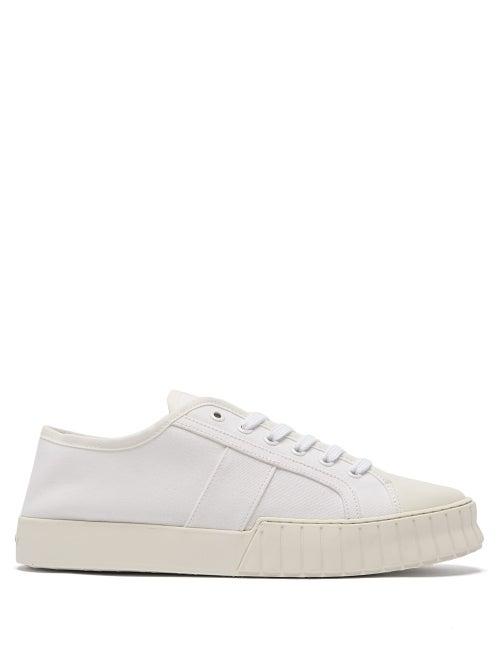 Matchesfashion.com Primury - Divid Organic-cotton Canvas Trainers - Womens - White