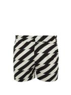 Matchesfashion.com Frescobol Carioca - Pepe Zigzag Print Technical Swim Shorts - Mens - Black