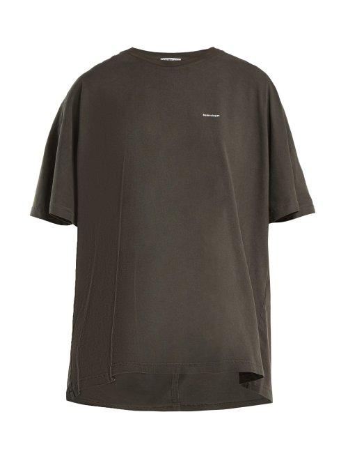 Matchesfashion.com Balenciaga - Cocoon Copyright Logo Cotton Jersey T Shirt - Womens - Black