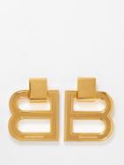 Balenciaga - Hourglass Xl Earrings - Womens - Yellow Gold