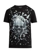 Matchesfashion.com Alexander Mcqueen - Shattering Skull Print T Shirt - Mens - Black Multi