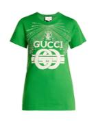 Gucci Crystal-embellished Logo-print Cotton T-shirt