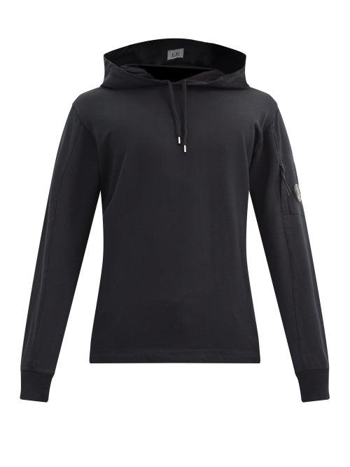 Matchesfashion.com C.p. Company - Goggle-lens Garment-dyed Cotton Hooded Sweatshirt - Mens - Black