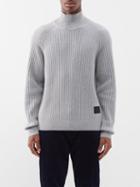 Paul Smith - High Neck Ribbed-knit Wool Sweater - Mens - Grey