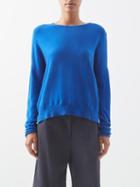 Allude - Crew-neck Cashmere Sweater - Womens - Blue