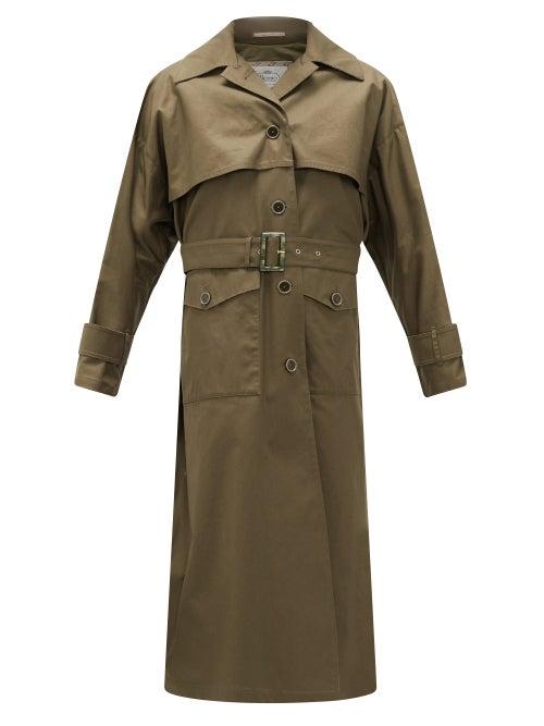 Matchesfashion.com Herno - Belted Cotton-gabardine Trench Coat - Womens - Khaki
