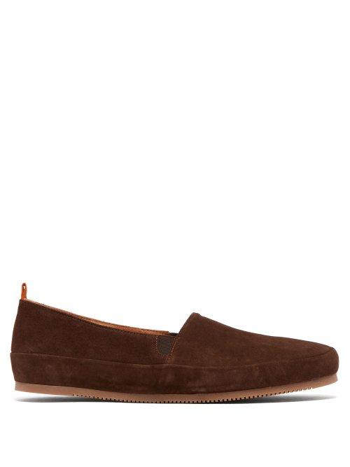 Matchesfashion.com Mulo - Suede Loafers - Mens - Dark Brown