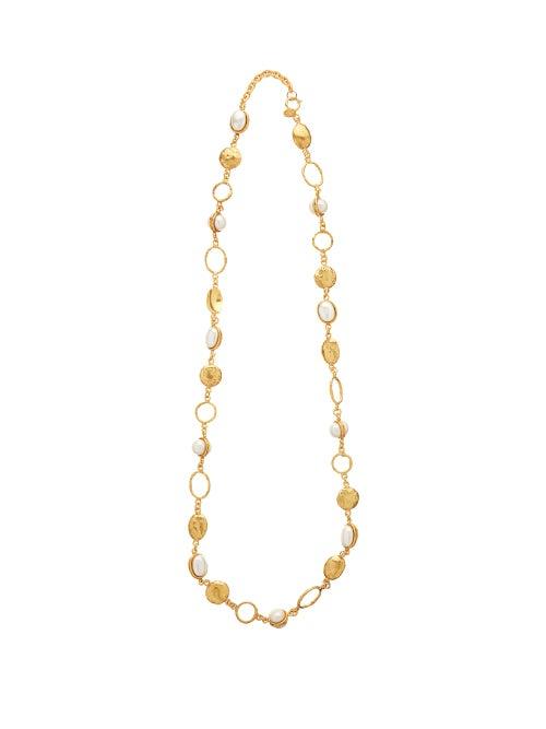 Matchesfashion.com Sylvia Toledano - Pearl Embellished Long Necklace - Womens - Gold