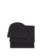 Johnstons Of Elgin - Ribbed-cashmere Beanie And Scarf Set - Womens - Dark Grey
