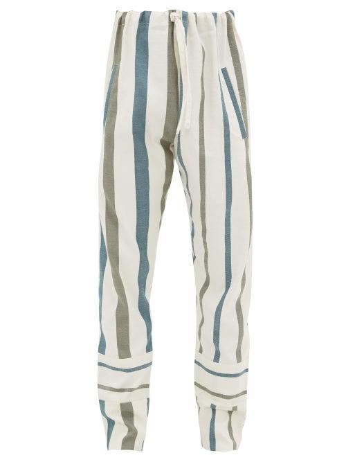 Matchesfashion.com Marrakshi Life - Striped Cotton-blend Pyjama Trousers - Mens - Cream Multi