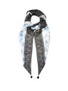 Alexander Mcqueen Thistle And Skull-print Silk-chiffon Scarf