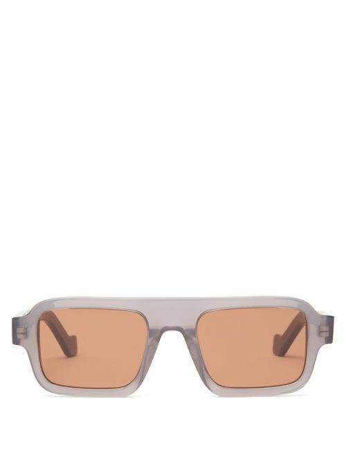 Matchesfashion.com Loewe - Square Acetate Sunglasses - Mens - Grey