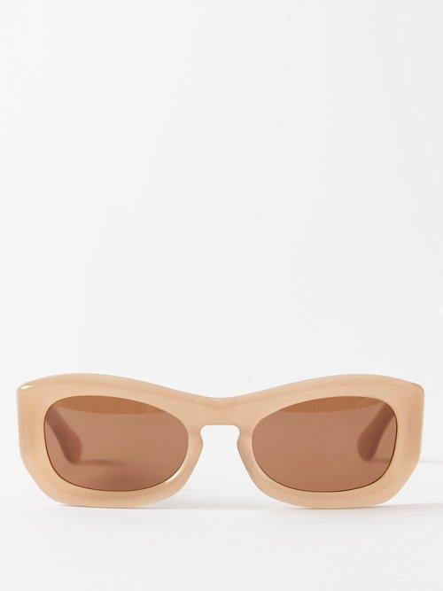 Port Tanger - X Imaan Hammam M'barka Acetate Sunglasses - Womens - Beige