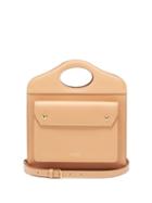 Ladies Bags Burberry - Pocket Mini Leather Cross-body Bag - Womens - Light Tan