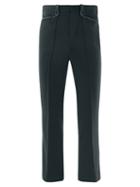 Matchesfashion.com Needles - High-rise Crepe Flared Trousers - Mens - Green
