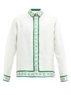 Matchesfashion.com Casablanca - L'oranger-print Silk Shirt - Mens - White