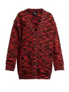 Matchesfashion.com Calvin Klein 205w39nyc - Oversized Space Dye Wool Cardigan - Womens - Black Red