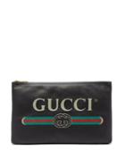 Matchesfashion.com Gucci - Logo Print Leather Pouch - Mens - Black