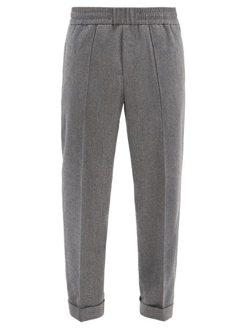 Matchesfashion.com Moncler - Pleated Wool Track Pants - Mens - Multi