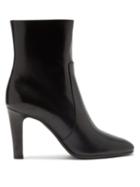 Matchesfashion.com Saint Laurent - Blu Leather Ankle Boots - Womens - Black