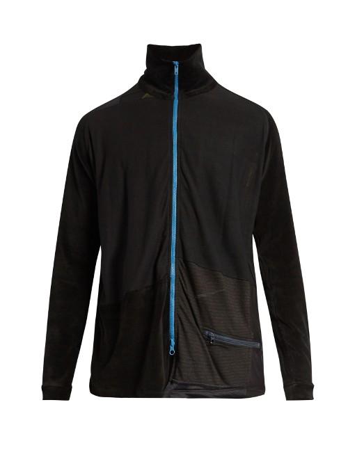 Longjourney Track Zip-through Cotton-velvet Top