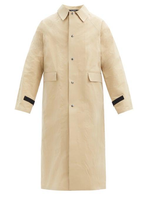Matchesfashion.com Kassl Editions - Original Wax-coated Cotton-canvas Coat - Mens - Beige