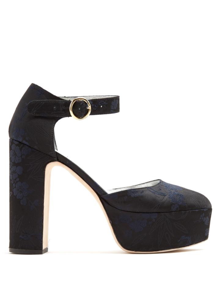 Alexachung Block-heel Lam Platform Pumps
