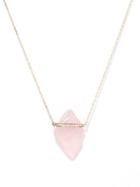 Jia Jia - Diamond, Rose Quartz & 14kt Gold Necklace - Womens - Pink Multi