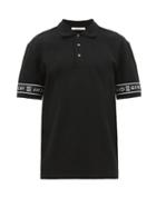 Matchesfashion.com Givenchy - Logo Tape Cotton Piqu Polo Shirt - Mens - Black
