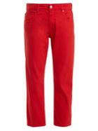 Mm6 By Maison Margiela Mid-rise Straight-leg Cropped Jeans