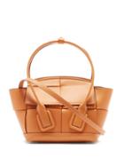 Matchesfashion.com Bottega Veneta - The Arco Mini Intrecciato Leather Bag - Womens - Tan