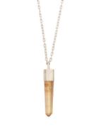 Matchesfashion.com Parts Of Four - Talisman Citrine Pendant Silver Necklace - Mens - Silver Multi
