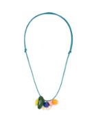 Matchesfashion.com Aurlie Bidermann - Roudoudou Lacquered Shell Cord Necklace - Womens - Blue