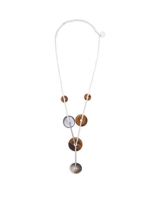 Matchesfashion.com Vanda Jacintho - Wizard Paua And Tiger's Eye Necklace - Womens - Multi