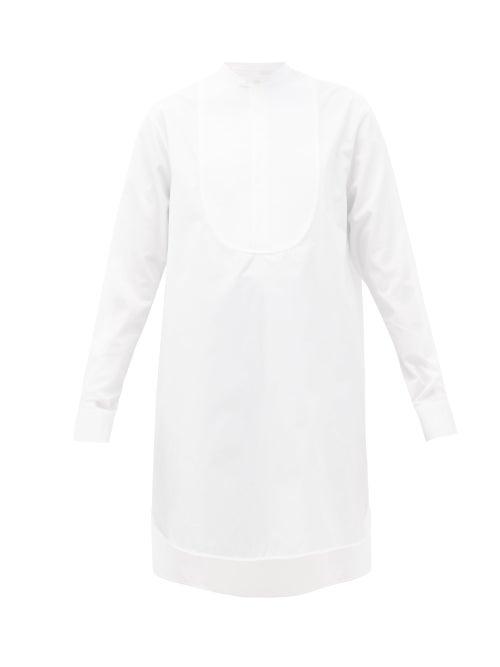 Matchesfashion.com Jil Sander - Bib-front Cotton-poplin Shirt - Womens - White