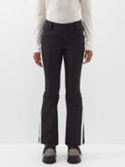 Perfect Moment Ski - Chevron Ii Flared-leg Softshell Ski Trousers - Womens - Black